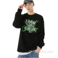 Autumn Couple Retro Letter Print Crew Neck Sweatshirt